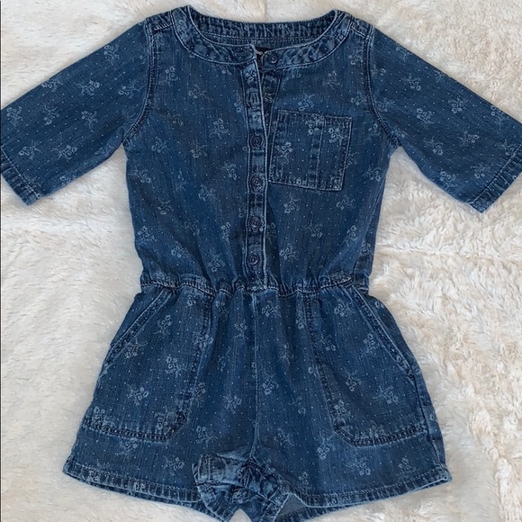 GAP Other - Baby Gap Denim Romper jean shorts one piece 12-18m